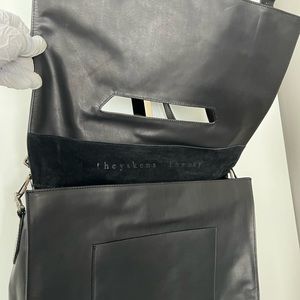 Black theory leather bag